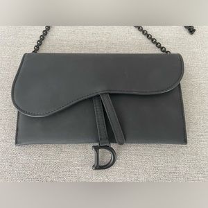 Christian Dior Ultramatte Saddle Wallet on Chain